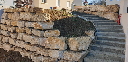 Travaux d'enrochements